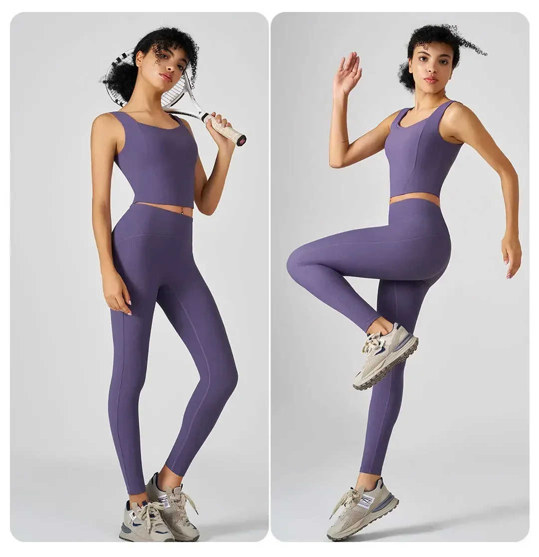 

New Mimi Yoga Clothing Set Sportswear Women's Yoga Sports Underwear Women's Set Tight Pants 2-piece Set Gym Set Women