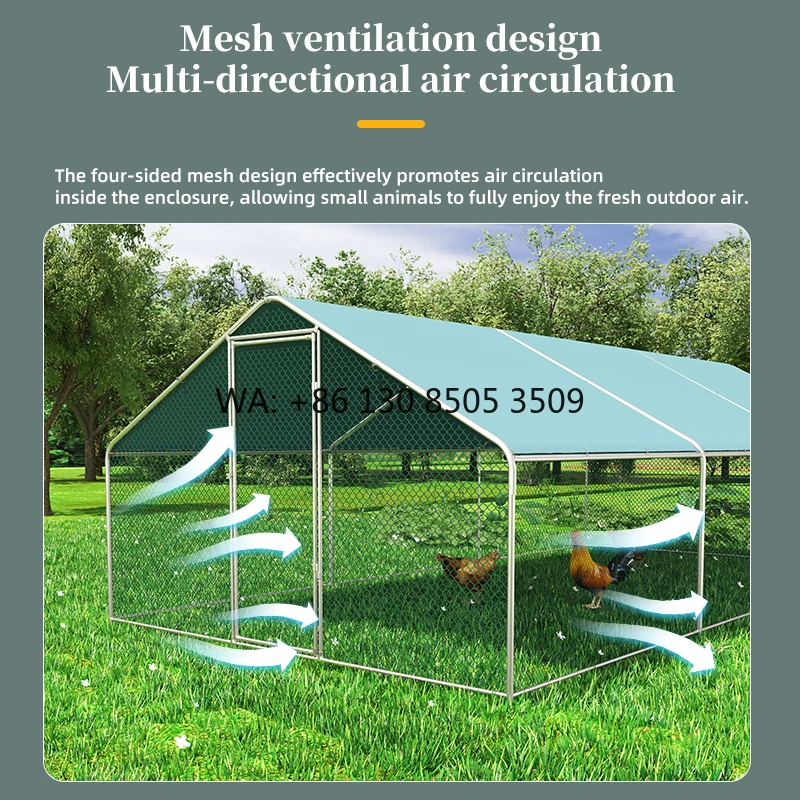 

Modern Outdoor Metal Chicken Coop Cage with Walk-In Enclosure Type Mobile Chicken Coop House