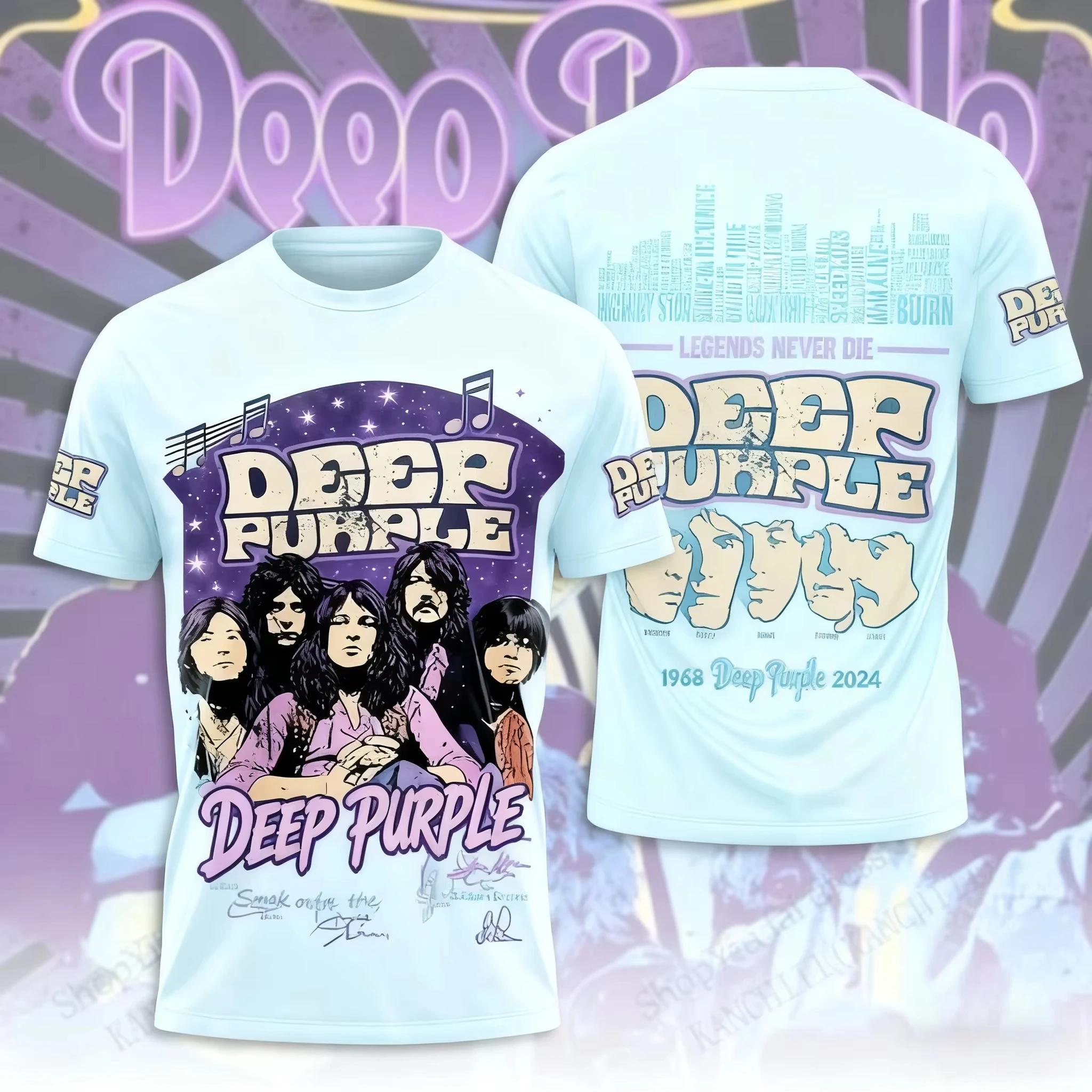 Rock Band Deep Purple Tour 3D Print T-shirt Men Women Fashion