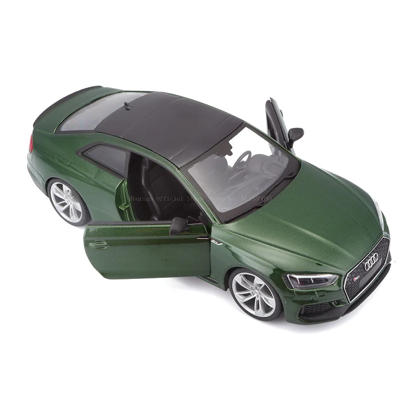 Bburago-Voiture de course Audi RS 5 Coupé, véhicule de luxe en alliage moulé sous pression, modèle de voiture arrière côtelée, collection de jouets, cadeau, 1:24