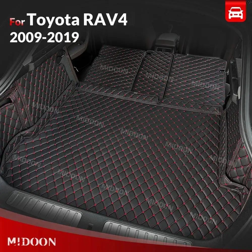 Auto Full Coverage Trunk Mat For Toyota RAV4 2009-2019 18 17 16 15 14 13 12 11 10 Car Cargo Liner Interior Accessories