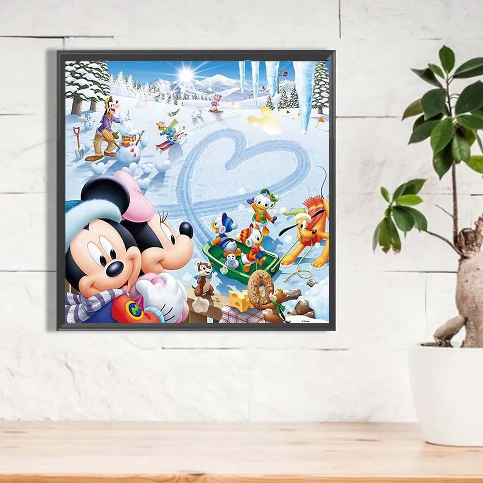 Disney Diamond Painting Kit Cartoon Colorful Diamond Embroidery Michimini Handmade DIY Mosaic Home Decoration Children\'s Gift