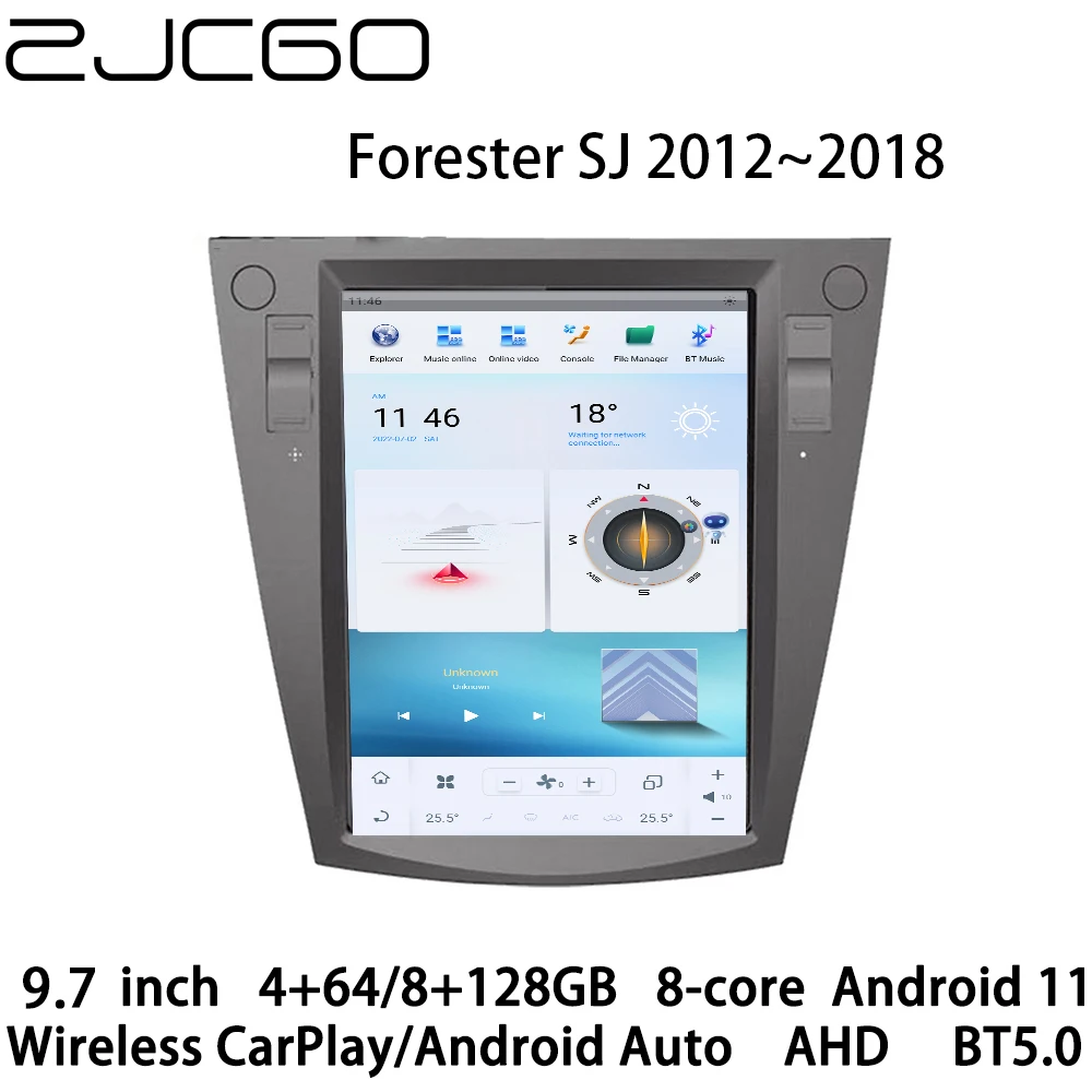 

ZJCGO Автомобильный мультимедийный плеер стерео GPS радио навигация NAVI 8 Core Android 11 9,7 дюймов экран для Subaru Forester SJ 2012 ~ 2018