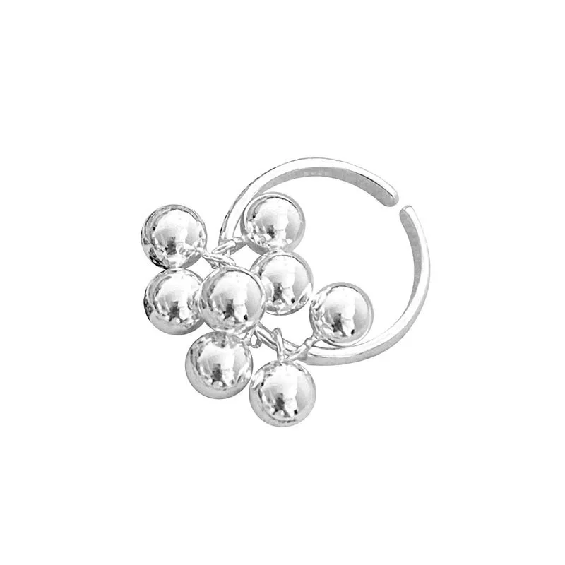 New in 925 Sterling Silver Ball Smooth Surface Adjustable Women\'s Rings Luxury Designer Jewelry Wholesale Accessories Moneys 925
