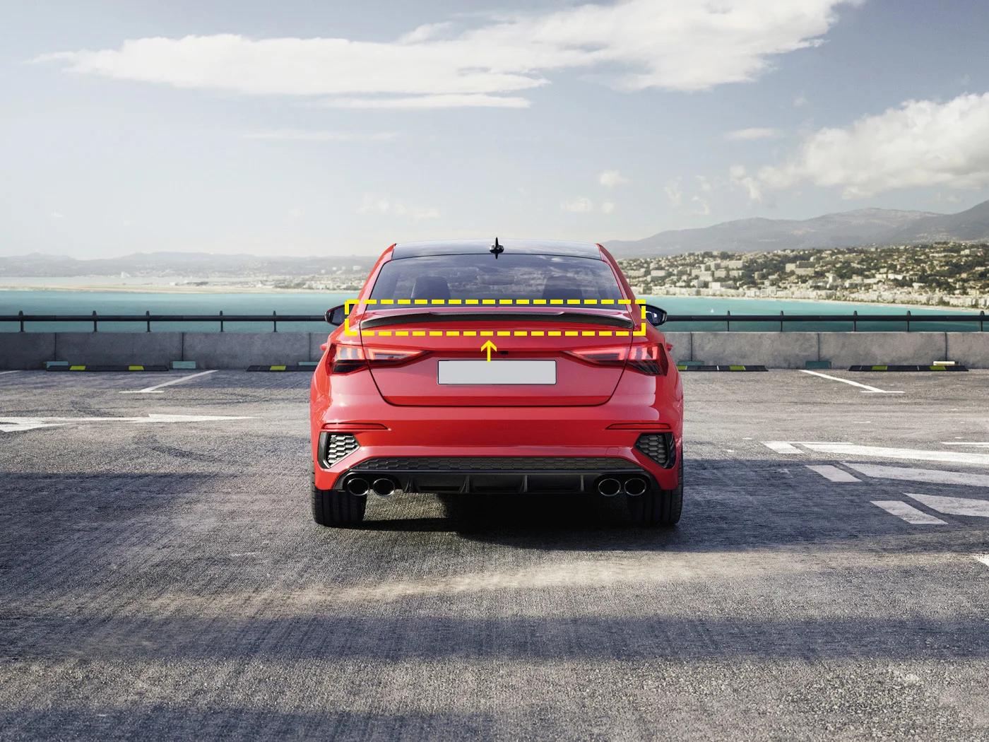 Picture 7: Suitable for Audi A3 S3 RS3 sedan Carbon fiber trunk spoiler cover wing 2021-2022 New model