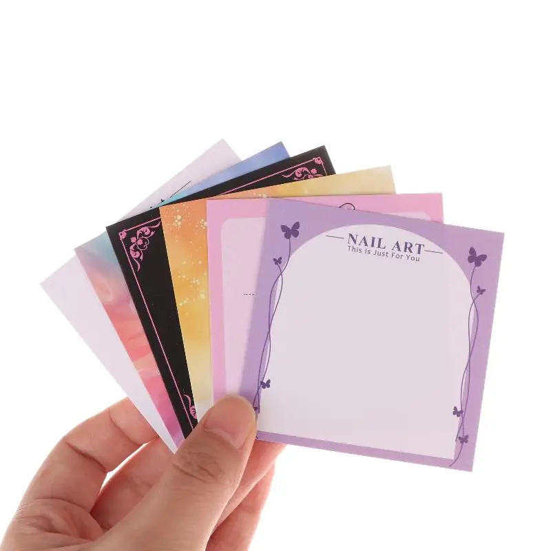 20 Sheets Press On Nail Bottom Butterfly Cardboard Photo Prop Handmade False Nail Art Tips Display Show Card Manicure Tools