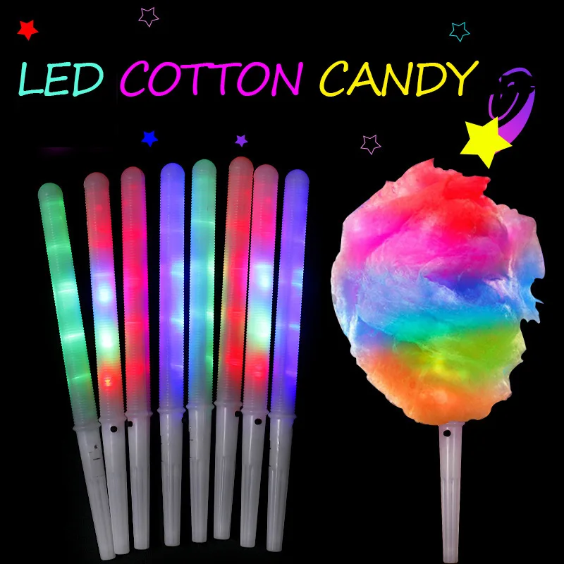 Colorful LED Glow Sticks Reusable Glowing Marshmallows Sticks LED Glowing Cheer Tube Christmas Lights Glow In The Dark