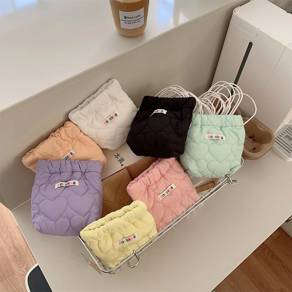 Cotton Coin Purse New Lightweight Solid Color Shrapnel Bag Portable Storage Pouch Women