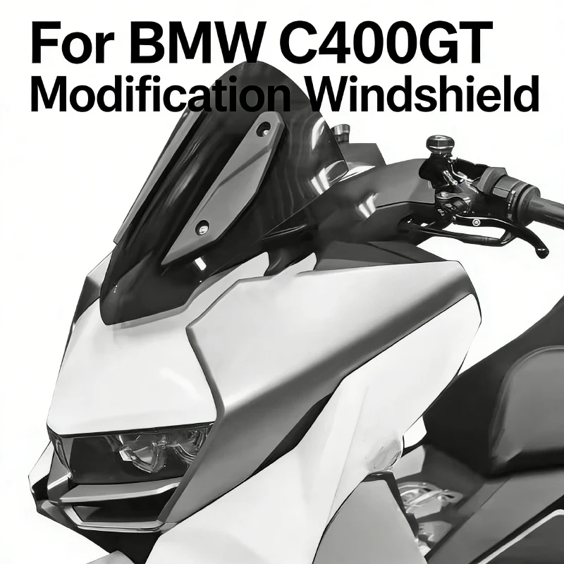 For BMW C400GT  Motorcyc Modification Windshield Competition Model Round Head Wind Deflectors Visor Viser Screen Accessories