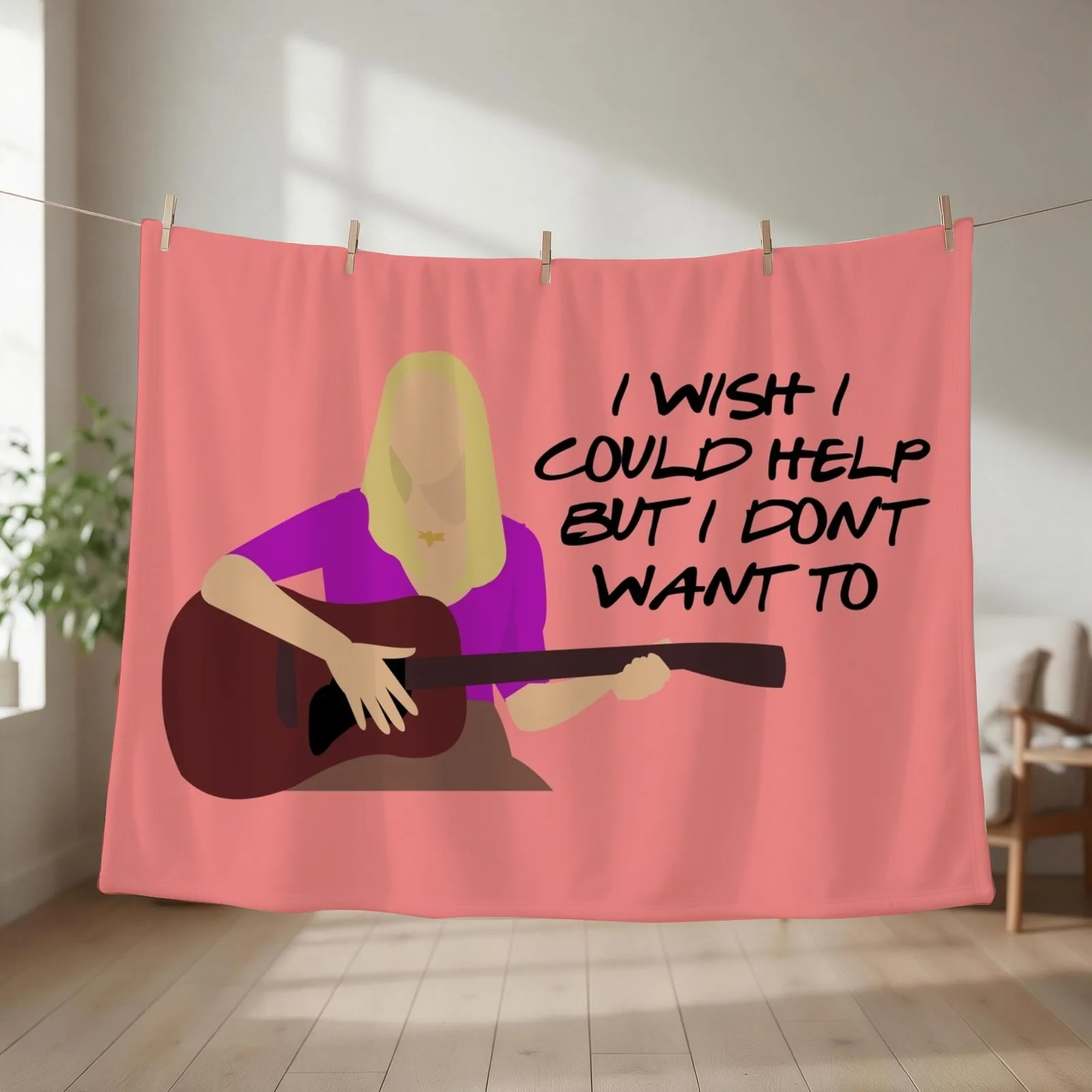 I Wish I Could Help, But I Don't Want To Throw Blanket couch cozy soft plush fuzzy picnic outdoor blanket
