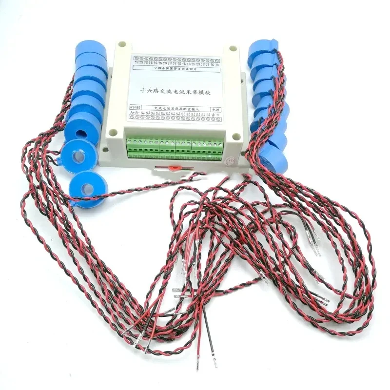 40A Multi- 16-Channel AC Current Frequency Measurement Acquisition Module RS485 Sensor Transmitter MODBUS-RTU