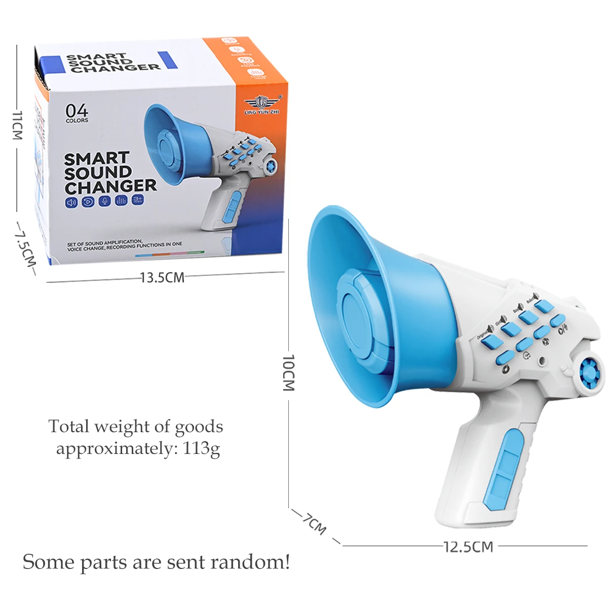 Draagbare megafoon luidspreker sirene Bullhorn speelgoed, Smart Multi Voice Changers speelgoed Funny Party Prank handheld luidspreker megafoon