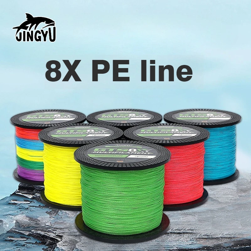 

Jingyu Lu Ya Fish Line 8 Braided 500-meter, 10-meter One-color Anchor Fish Special Blackened, Super Smooth, Strong Horse Pe Line