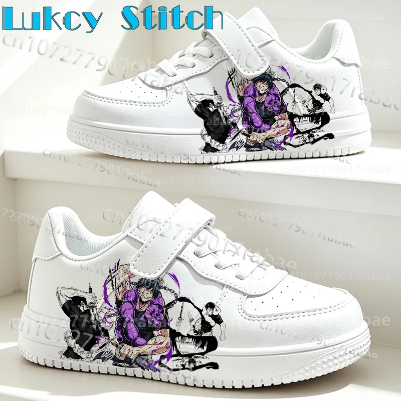 New Model Kids Anime Style Fushiguro Megumi Graphic Sneakers Boys Girls Comfort Daily Outdoor Wear Flat Shoes