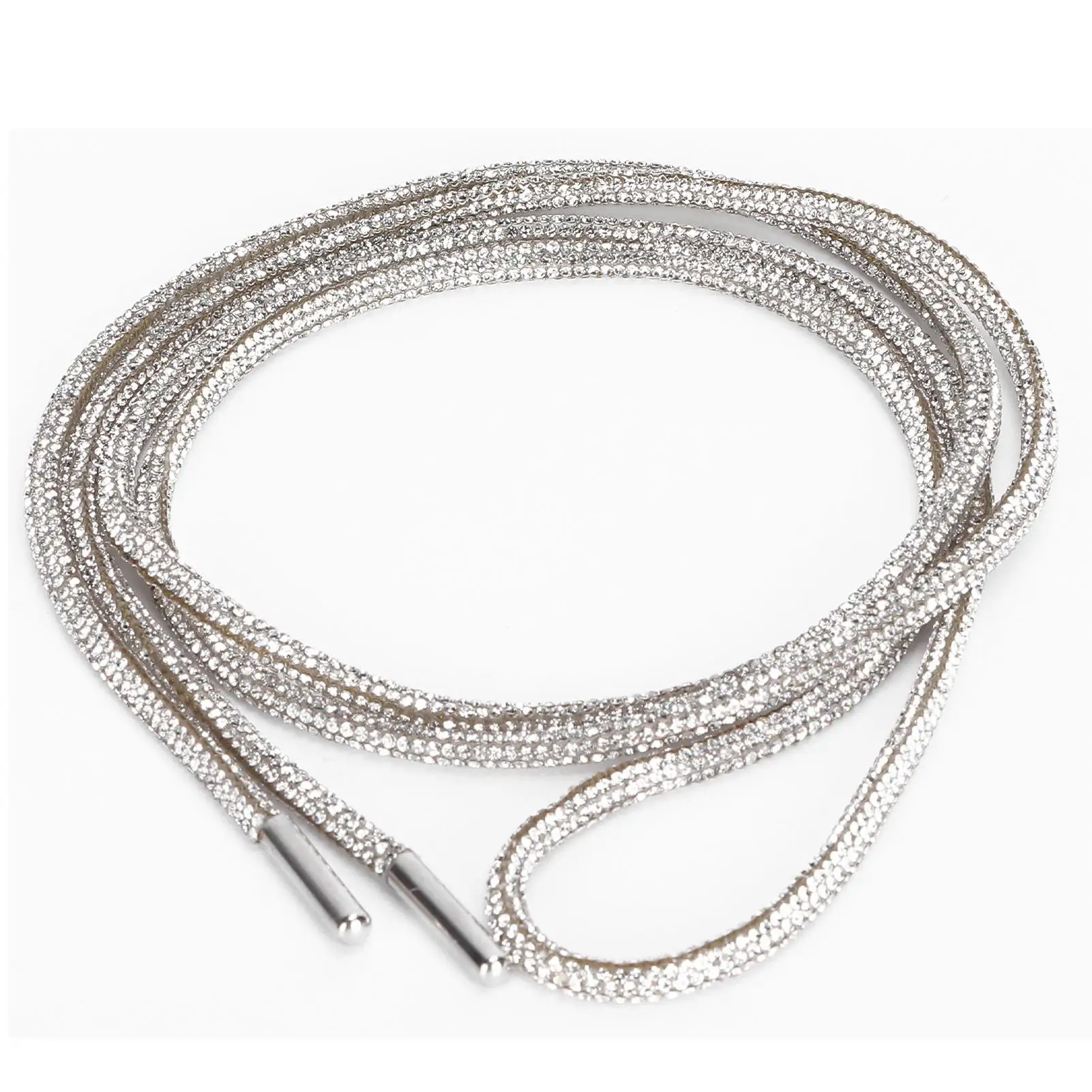 أربطة أحذية بحزام على شكل سلسلة، حبل دائري مخصص لتزيين الأحذية الرياضية والملابس #4