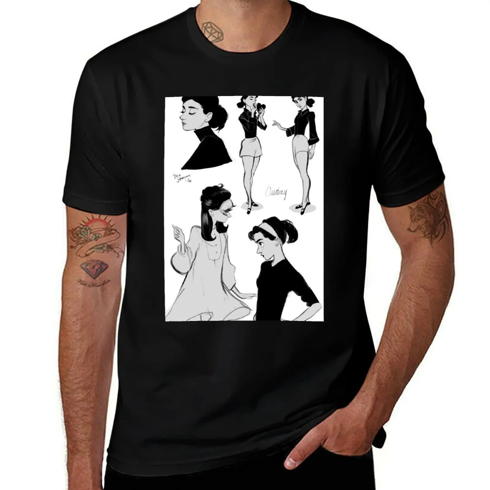 Audrey Hepburn 1 T-Shirt Casual Soft Cotton Short Sleeve Tee