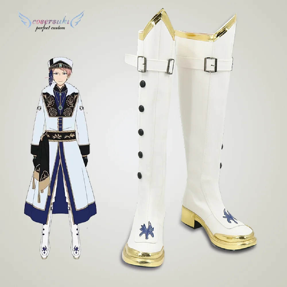 Anime Itsuki Shuu UNDEAD Ogami Koga Crazy:B HIMERU Ensemble Stars Cosplay Shoes Boots Handmade Shoes