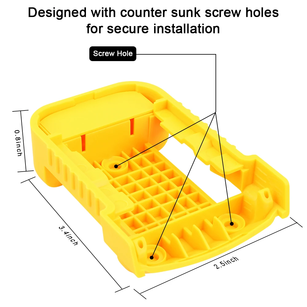 Waitley Battery Holder Compatible with Dewalt and For Milwaukee 18V Battery Storage Rack Holder Case for Fixing Devices