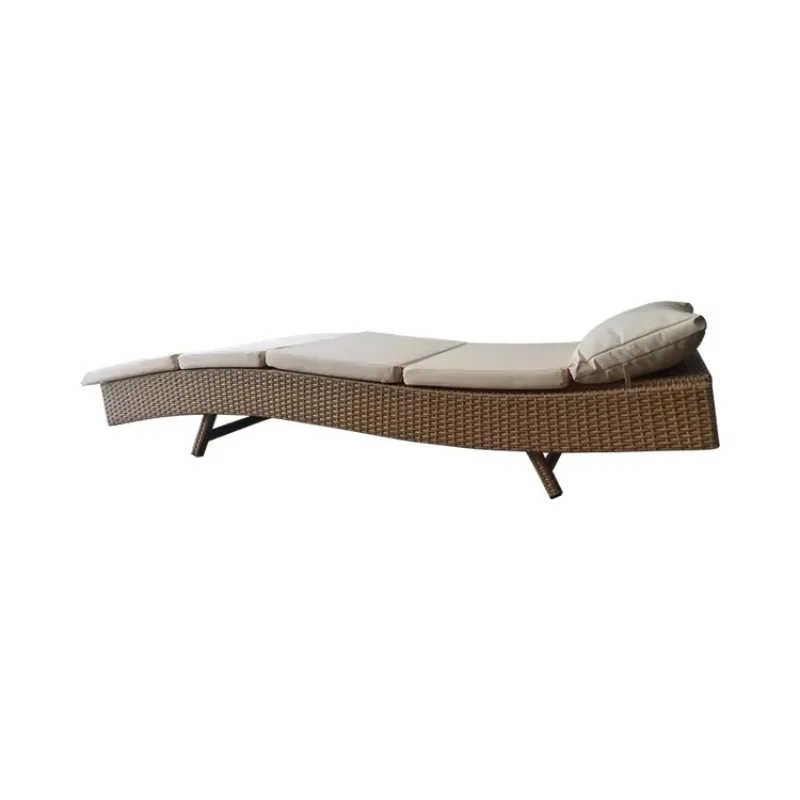 Desain Baru Furnitur Santai Luar Ruangan Kolam Renang Tempat Tidur Berjemur Kursi Berjemur Rotan Daybed Kursi Santai Furnitur Luar Ruangan 	