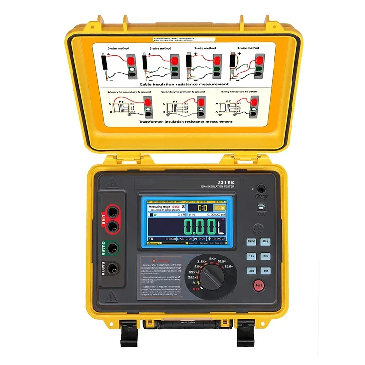 

Wrindu RD3215E 50v 250V 500V 1kV 2.5kV 5kV High Voltage Insulation Resistance Tester Price 10 Kv Insulation Resistance Tester