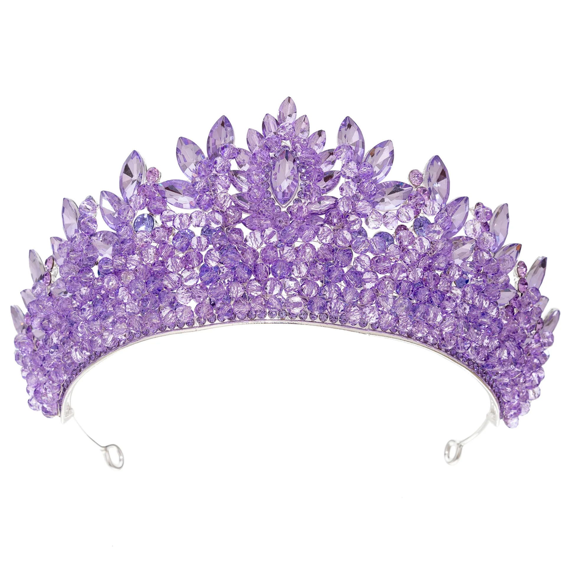 Baroque European and American beauty pageant bridal crown tiara alloy crystal wedding headband hair accessories crown