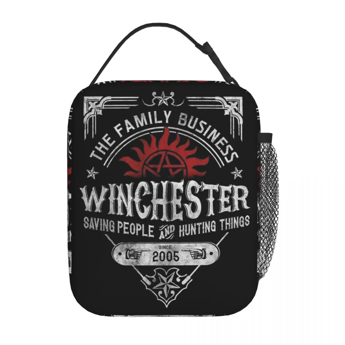 

WINCHESTER Supernatural Insulated Lunch Bag Large Meal Container Cooler Bag Lunch Box Tote School Outdoor Men Women