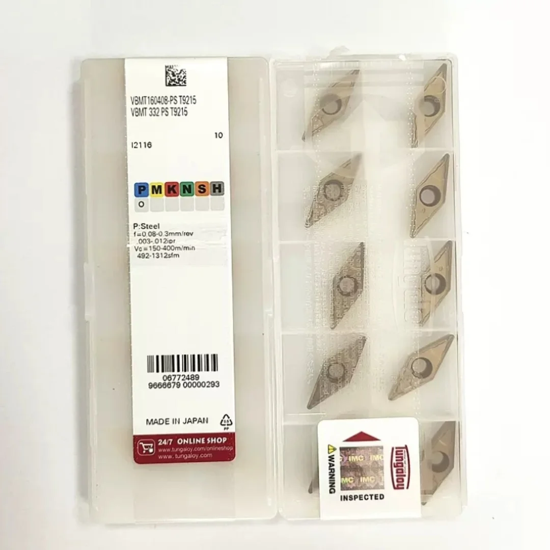 VBMT160404-PS T9215 /VBMT160408-PS T9215 /VBMT160404-PS T9225 /VBMT160408-PS T9225 CNC turning tool blade carbide inserts 10Pcs