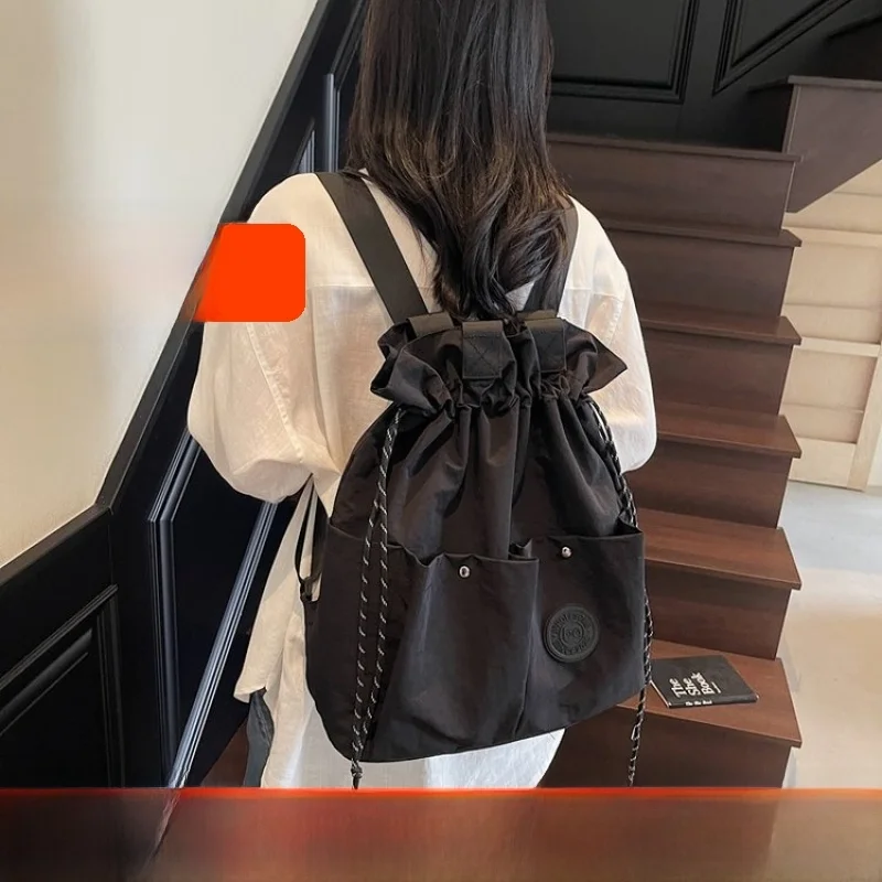 

Trendy Large Capaci Women's Bapa Outdoor Functionali Sle Dual oulder Travel Bapa Simple Casual Student Bag