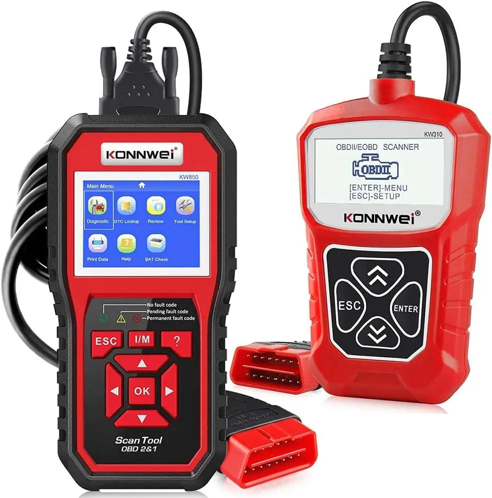 KW850 OBD2 Scanner Car Diagnostic Instrument, Engine Fault Code Clear, Detect Engine Data