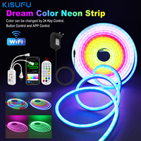 TUYA Neon LED Strip Lights 12/24V 84LEDs/M RGB WS2811 Silicone Neon Rope Light Music Sync RGBIC Dreamcolor Chasing Strip Tape