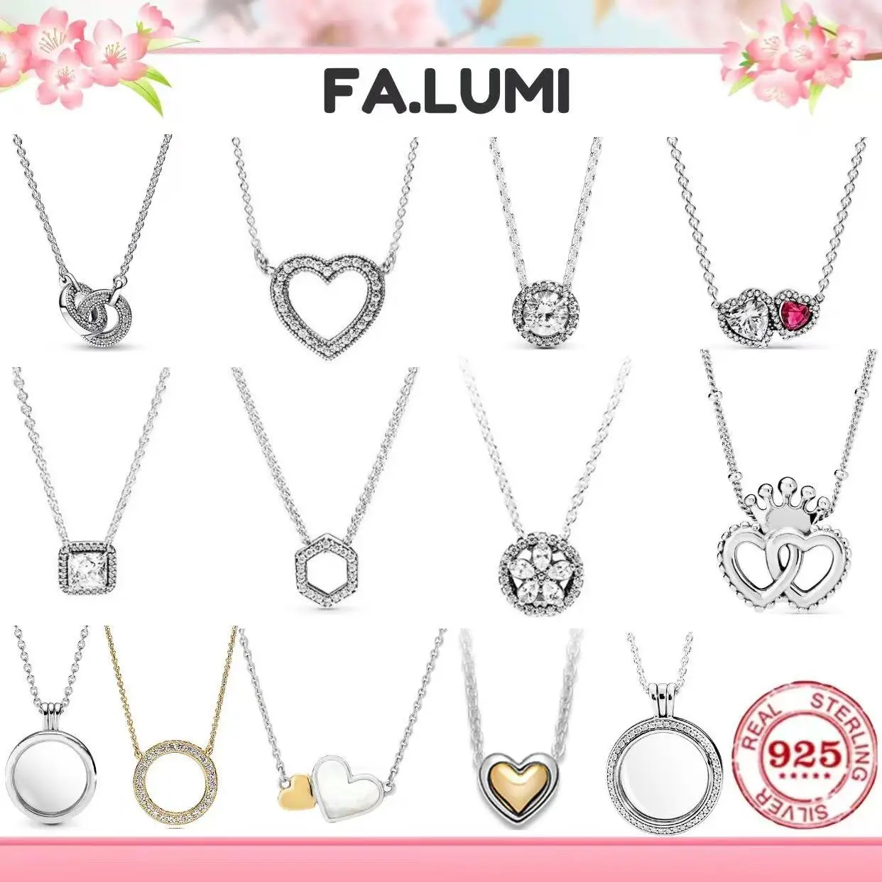 

Классическое простое круглое и сердцевидное ожерелье из стерлингового серебра 925 пробы для женщин, лучшие ювелирные украшения на годовщину, подарки-сюрпризы