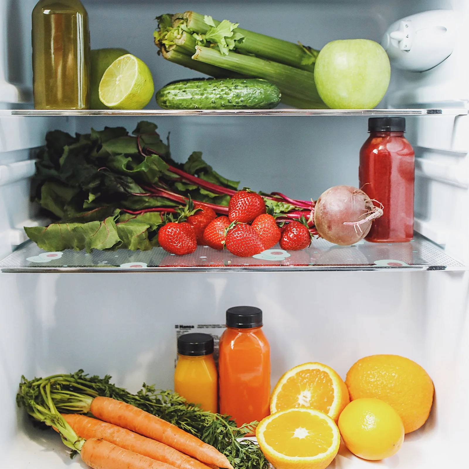 

8Pcs Refrigerator Mats Water-Resistant Anti-Spill Liners for Fridge Shelves Drawers Pantry Cupboards Countertop Non-Slip Mat