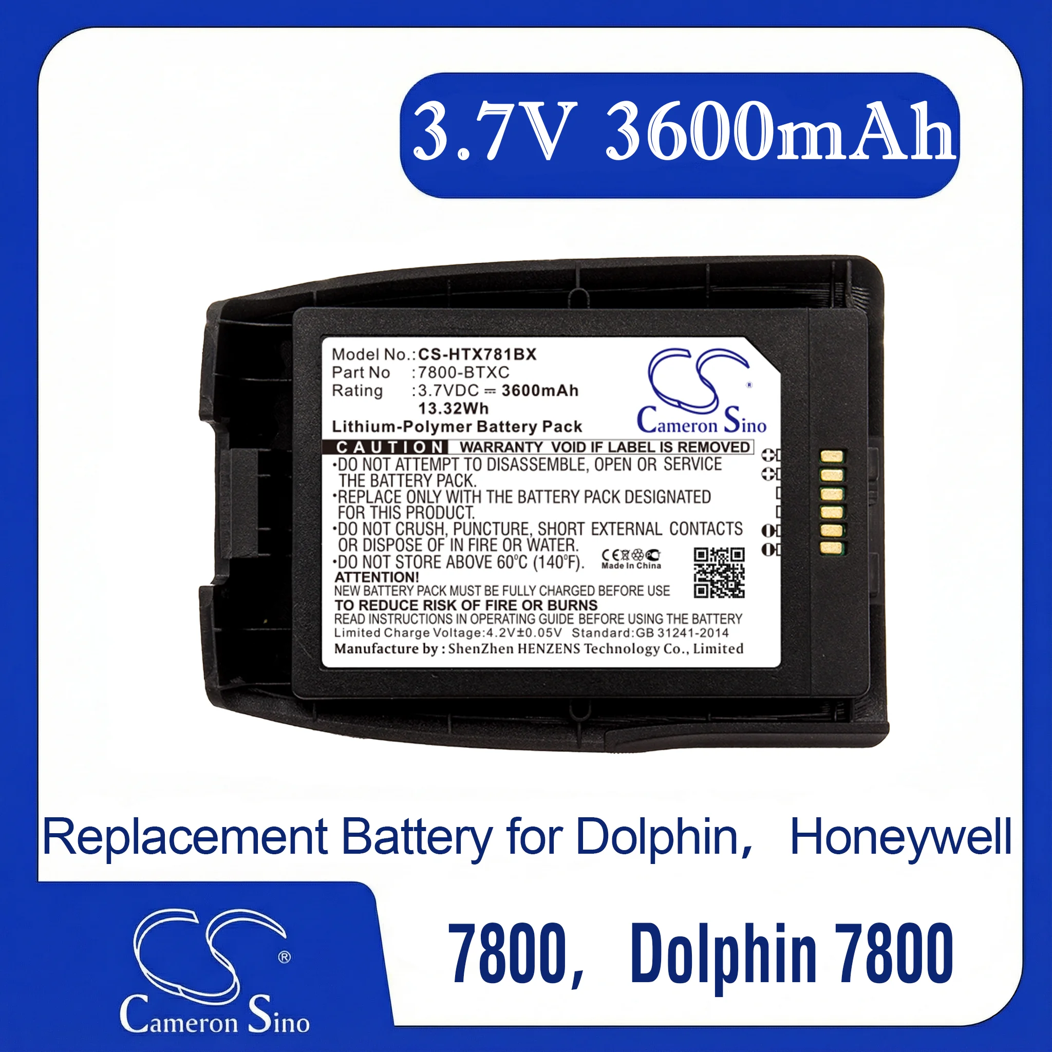 

Cameron Sino battery for Dolphin 7800 ,7800 FN. 7800-BTXC, 7800-BTXC-1
