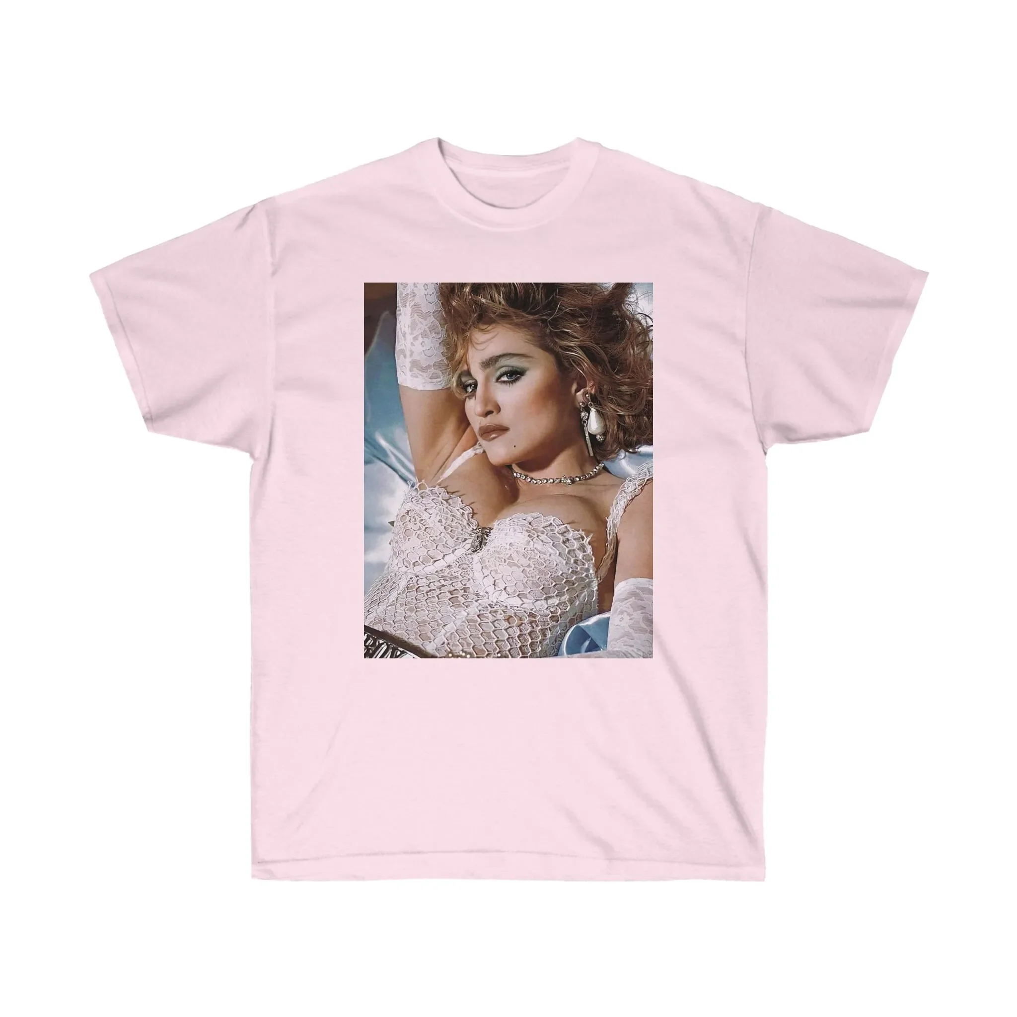 Pink and White Lace Like A Vgin Unisex Ultra Cotton Tee T-shirt