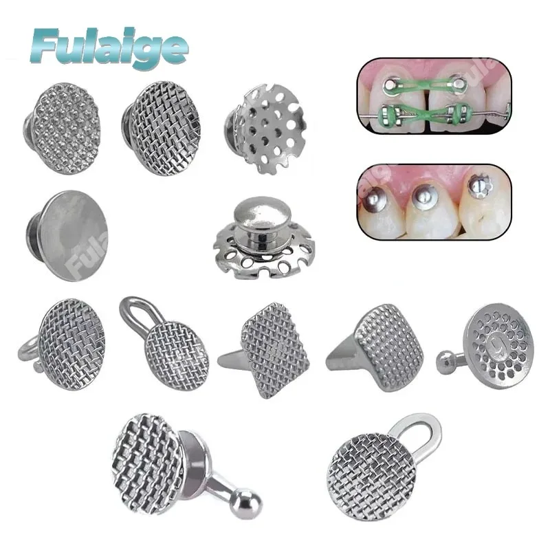 Stainless Steel Lingual Button Kit 10pcs/Bag Bondable Dental Orthodontic Accessories for Traction