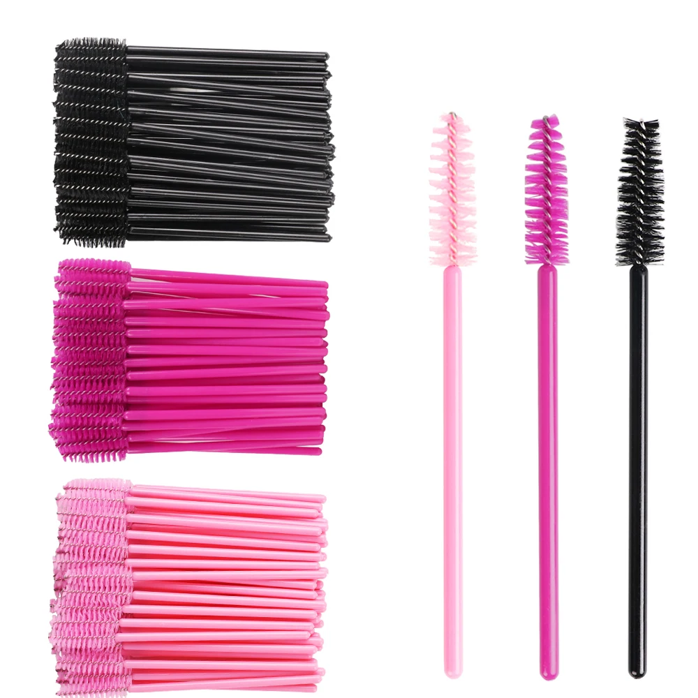 100Pcs Eyelash Brushes Disposable Eyelash Extension Brush Eyebrow Brush Makeup Tool For Mascara Wands Applicator Spoolers Tools
