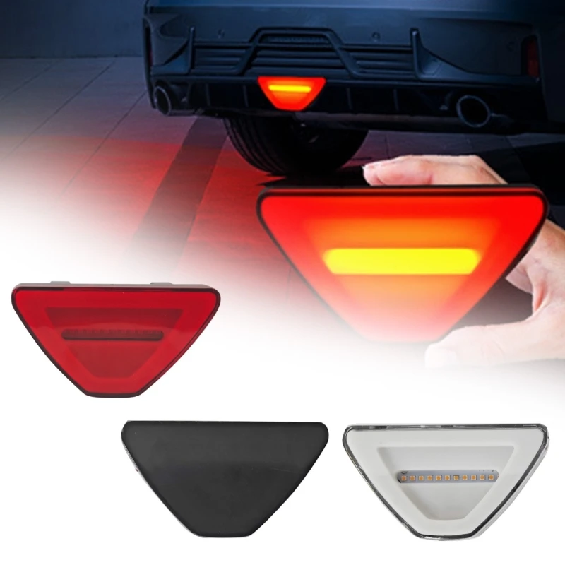 Triangular LED Brake Light 12V Rear Center Lamp with ABS Housing for Passenger Vehicle Replacement and Mounting Repair