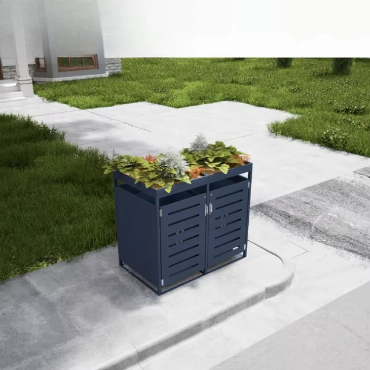 can storage, reasonable price, large capacity, long-term use, outdoor aluminum alloy trash can, suitable for garage storage