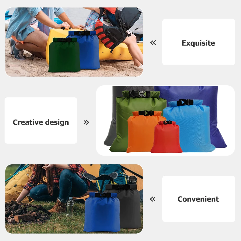 6Pcs Small Dry Bag Waterproof Floating Pouch for Rafting Hiking Backpacking Outdoor Sports Essential Items Protection
