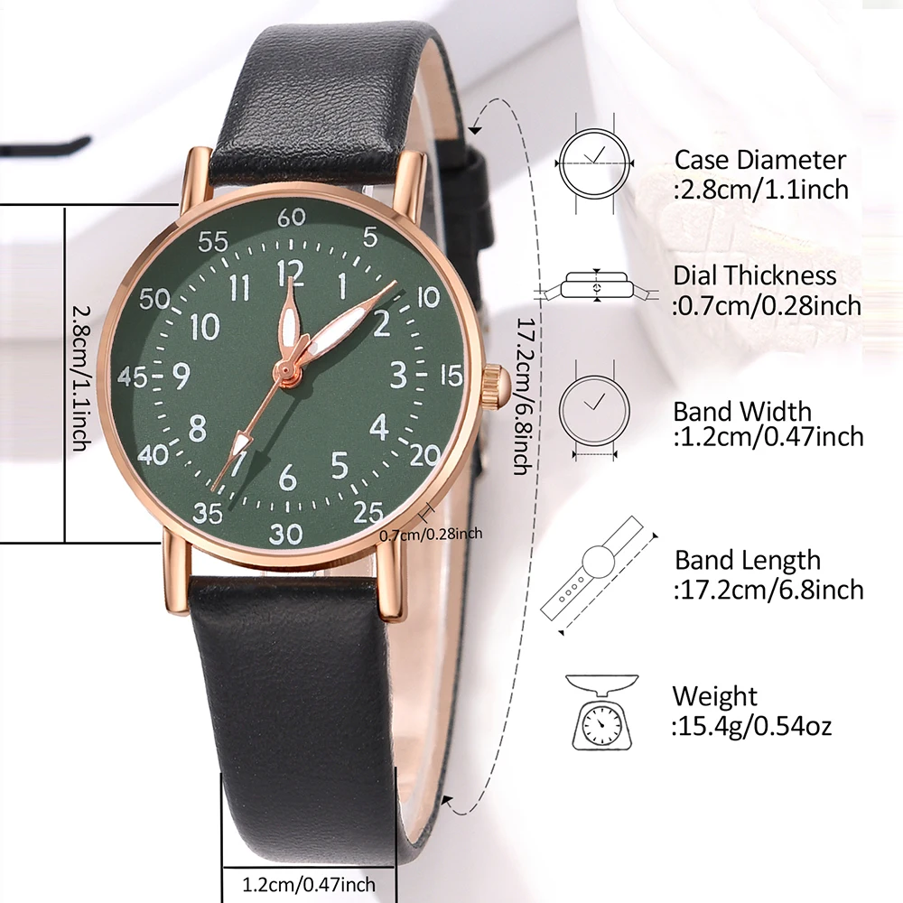 1PCS Couple Minimalist Style Double-Layer Arabic Numeral Dial Watch Casual Fashion Quartz Watch Is The Perfect Gift For Her