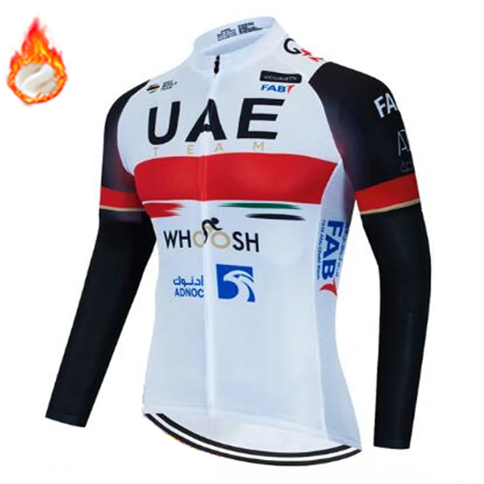 2024 Winter Thermal Fleece Cycling Jersey Top MTB Bike Outdoor Men\'s Bicycle Clothing Long Sleeve Shirt Uniform