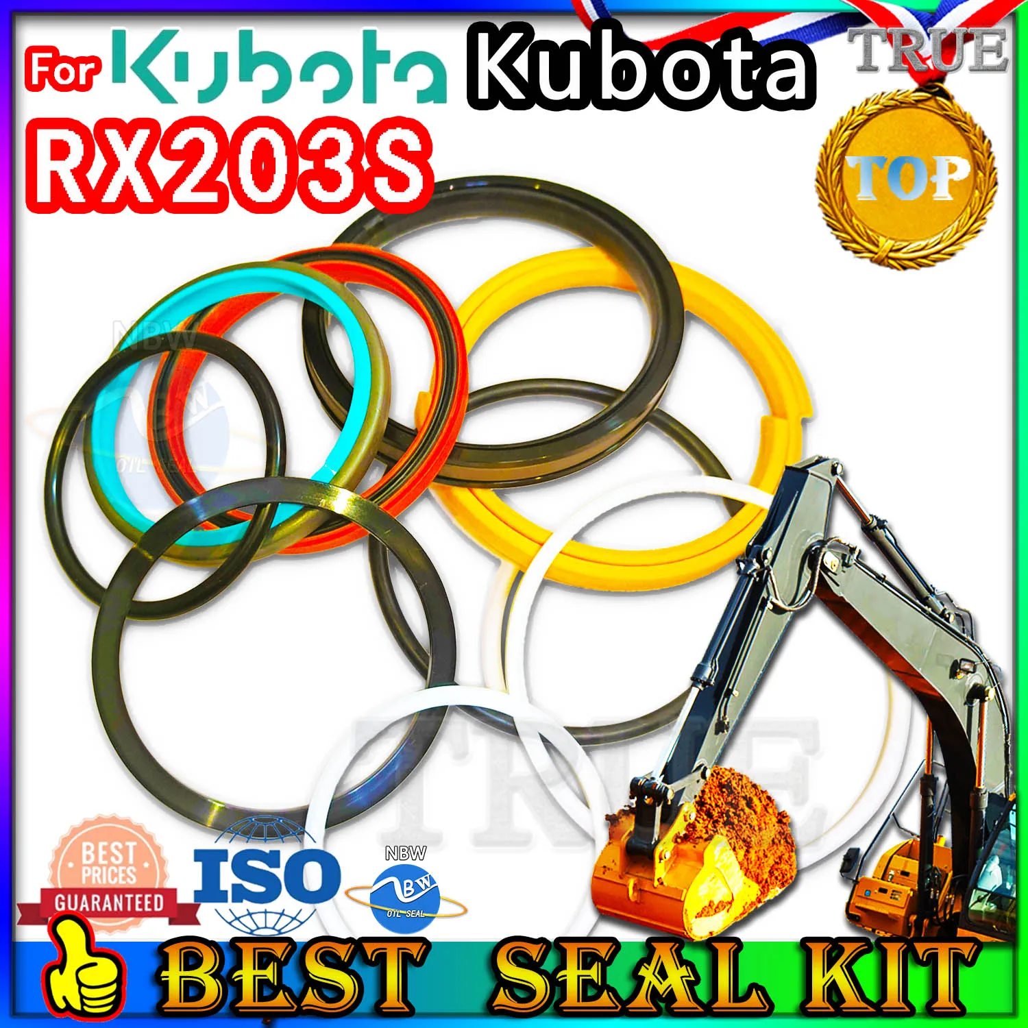 

For Kubota RX203S Oil Seal Repair Kit Boom Arm Bucket Excavator Hydraulic Cylinder Bushing FKM High Suppliers Manufacturers Fix