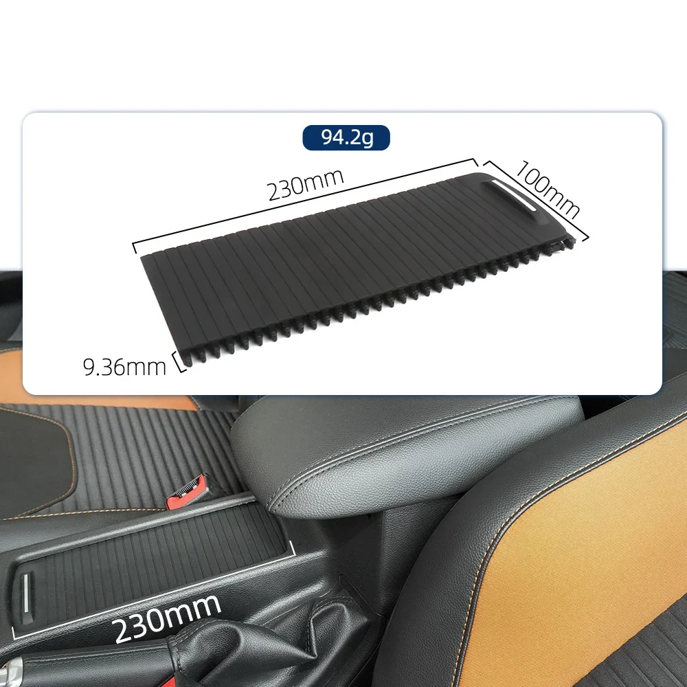 

For Ford Focus 2015-2018 Cup Holder Curtain Central Armrest Box Cover Storage Box Roller Shutter Grocery Box Decorative Cover