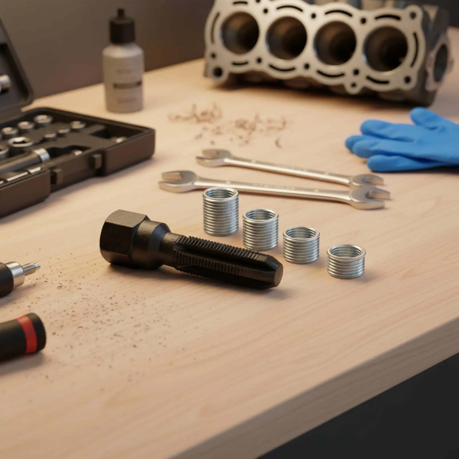 

Набор для восстановления резьбы зажигательных свечей, 5 шт., профессиональный, M14x1.25, инструмент для восстановления резьбы, набор для нарезания резьбы M14x1.25, прост в использовании