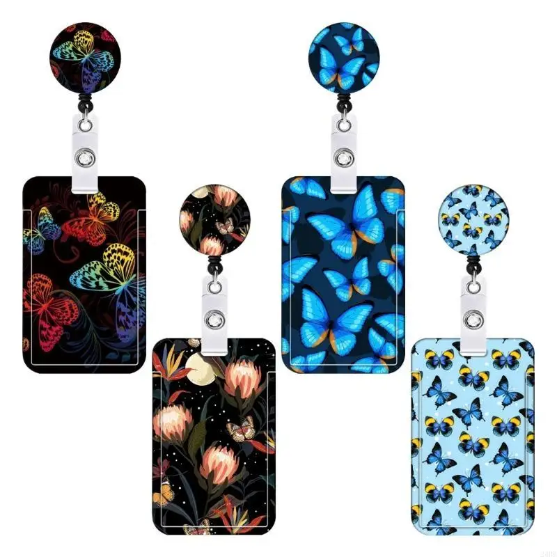 Vertical Badge Reels Holder witgh Lanyard for Office Identity Card Student Card 24BB