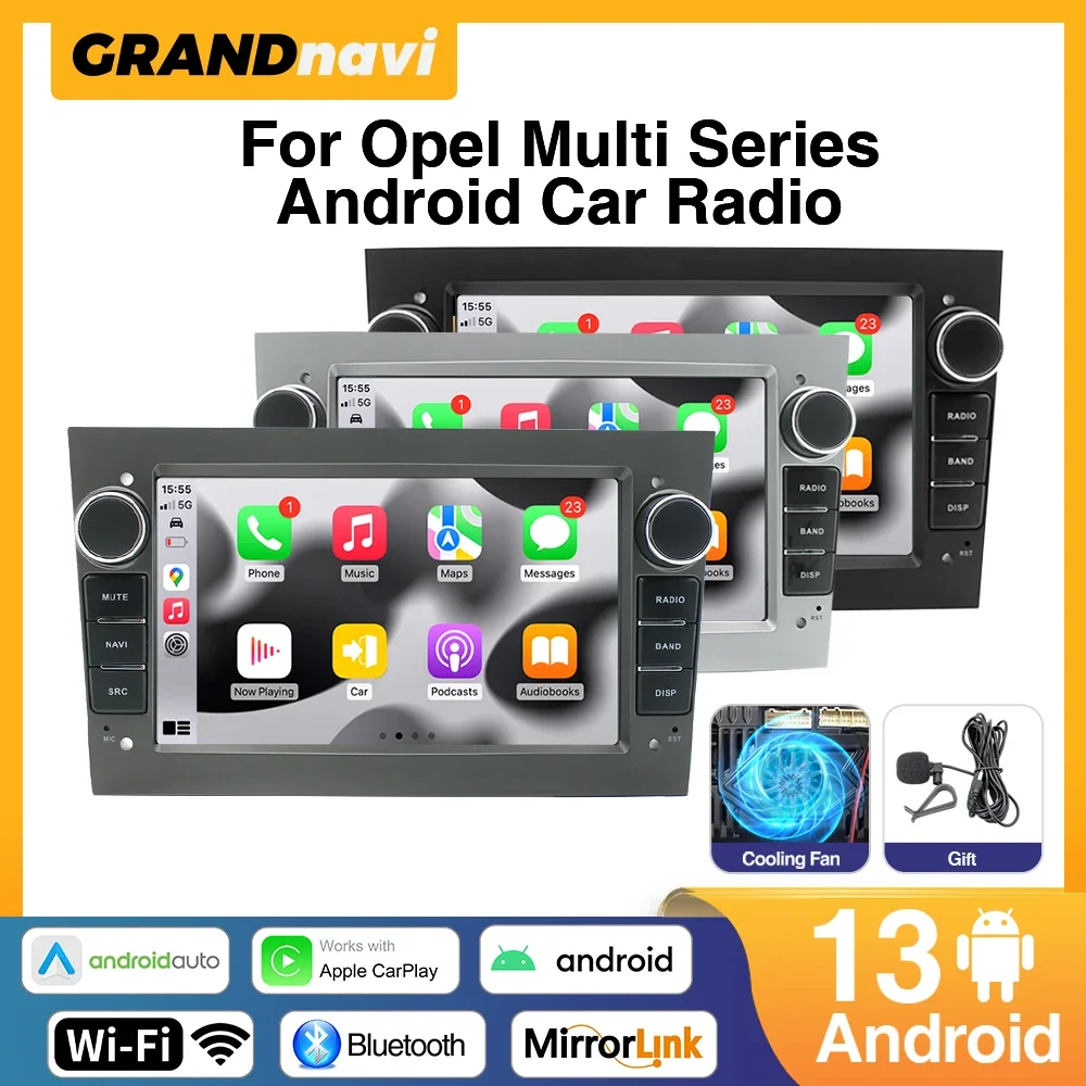 Android 13 Car Radio For Opel Astra H J 2004 Vectra Vauxhall Antara Zafira Corsa C D Vivaro Meriva Veda GPS Player 2Din Stereo