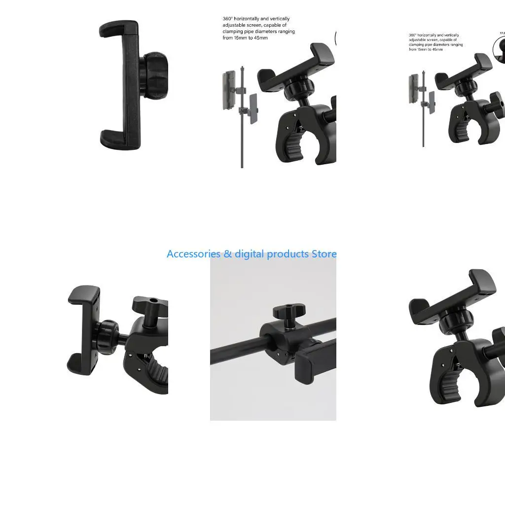77JD Strong Grip Phone Mount Open Design Versatile Phone Hold for Unobstructed Camera