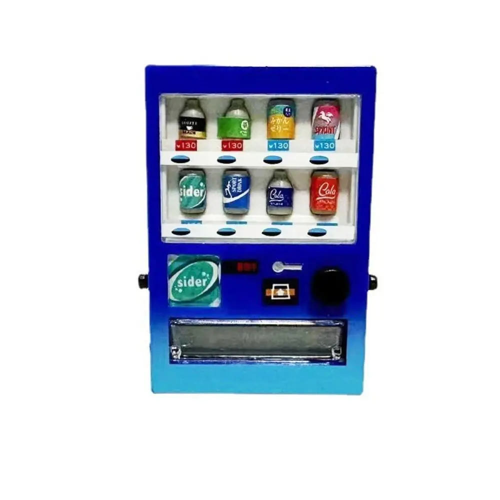 Brinquedo de mantimentos 1: 12 casa de boneca simulação bebidas máquina de venda automática mini estimular imaginação educacional bonito jardim de infância