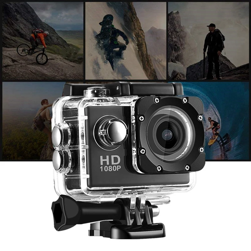 A73E-1080P HD Action Camera LCD Screen Waterproof 30M Sports Action Cam For Bicycle, Motorcycle, Skiing, Diving