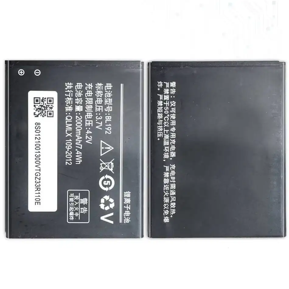 

For Lenovo Lephone A300 A750 A590 A680 A529 A328T A338T A505E A388T A560 Long Lasting 2000Mah Mobile Phone Battery BL192